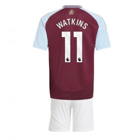 Aston Villa Ollie Watkins #11 Hemmakläder Barn 2024-25 Kortärmad (+ Korta byxor)